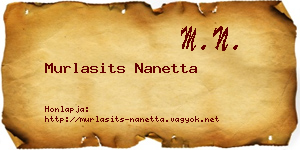 Murlasits Nanetta névjegykártya